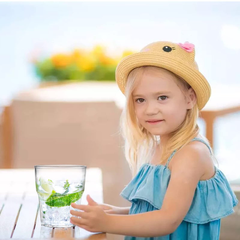 Tebery 8 Pack Clear Plastic Tumblers Cups, 8 Oz BPA-Free Reusable Drinking Water Cup, Small Mini Stackable Juice Cup, Unbreakable - Image 5